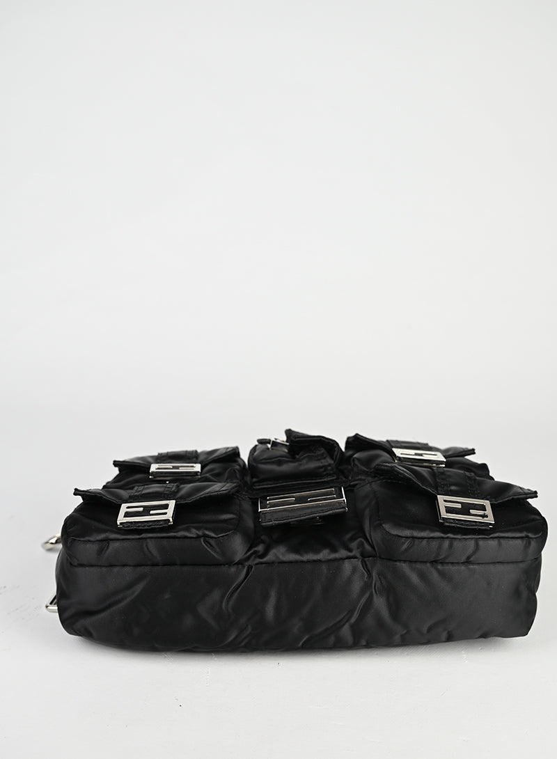 Fendi Borsa Multipocket Baguette ECONYL Nera