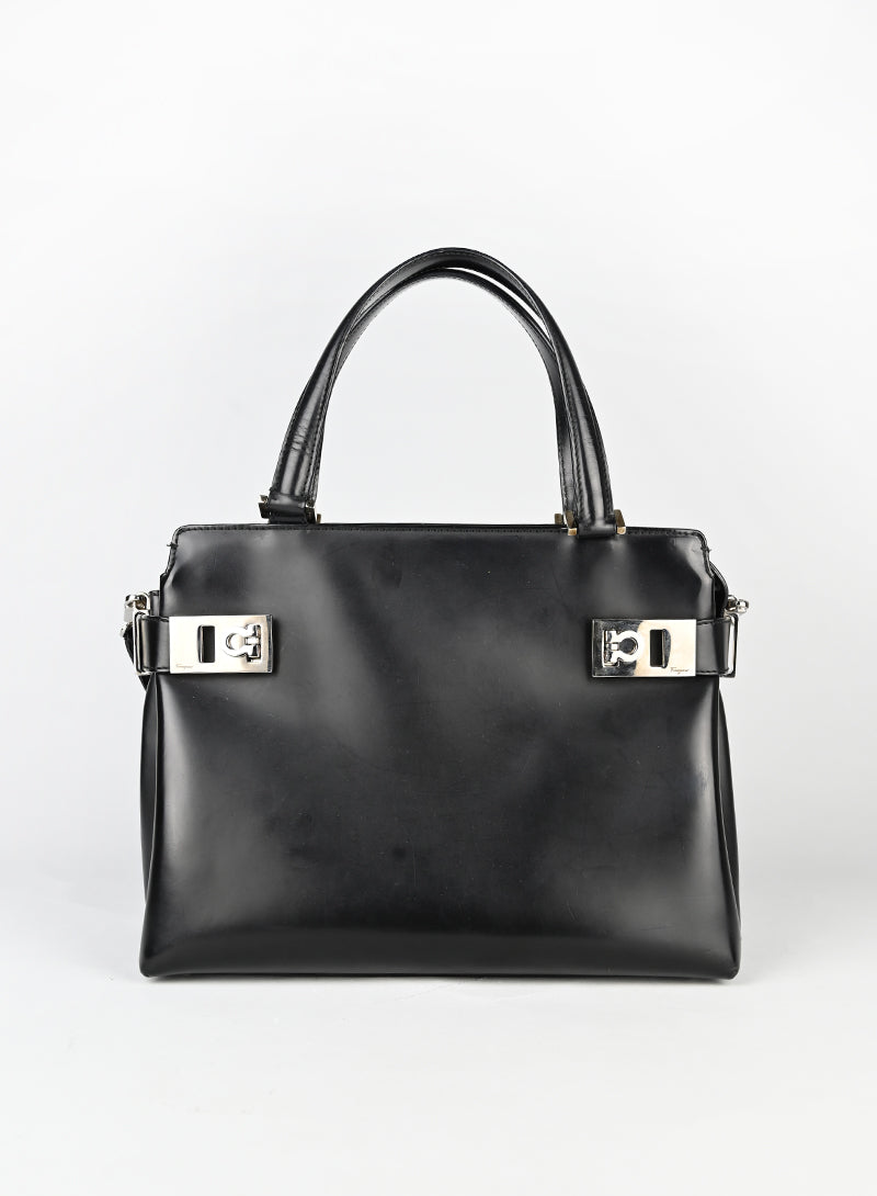 Ferragamo Borsa in pelle nera