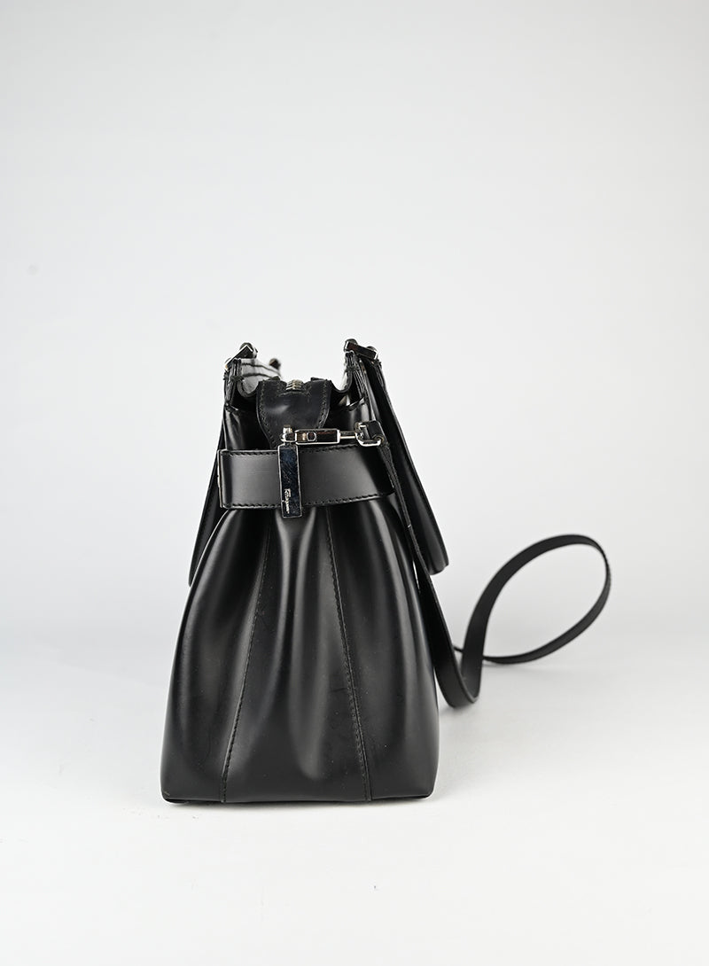Ferragamo Borsa in pelle nera