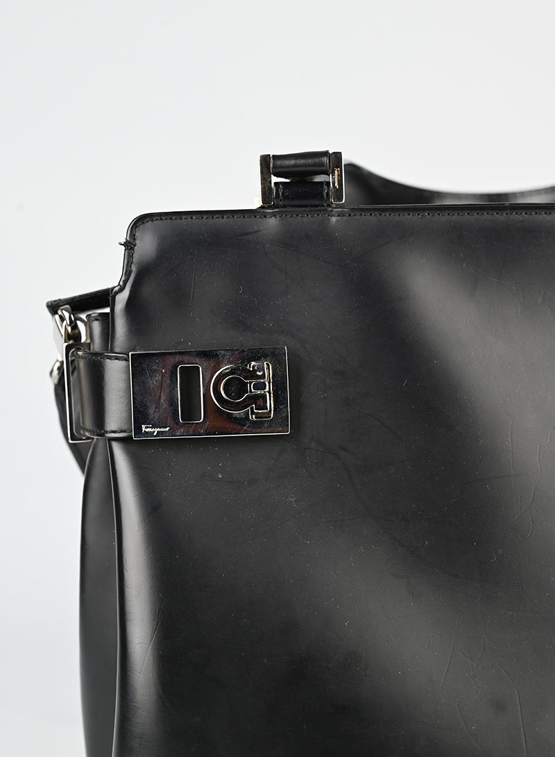 Ferragamo Borsa in pelle nera