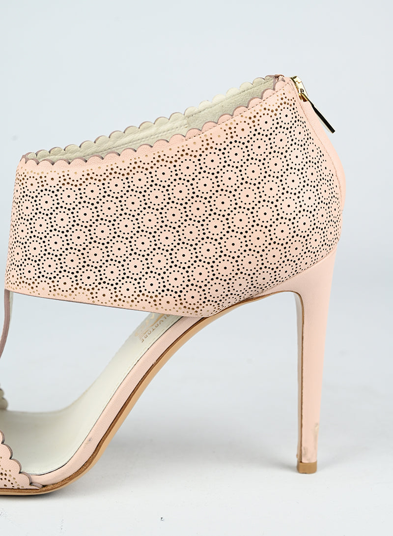 Ferragamo Sandali in pelle rosa cipria - N. 39