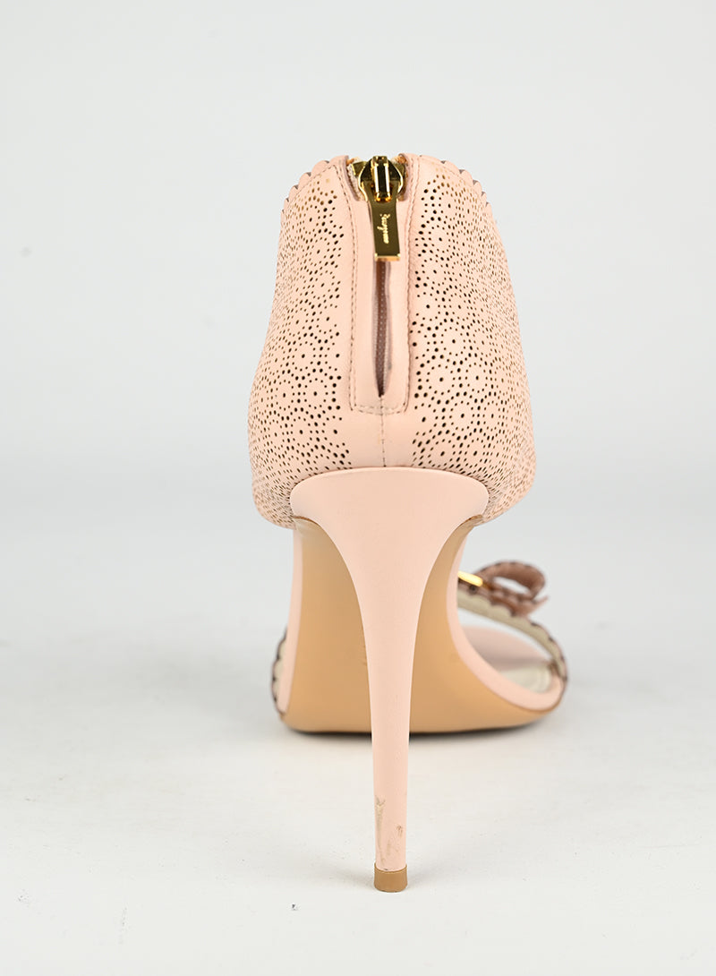 Ferragamo Sandali in pelle rosa cipria - N. 39