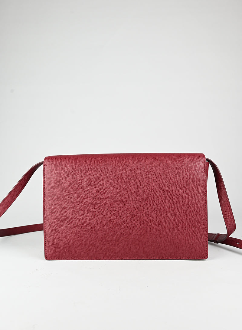 Ferragamo Borsa New Ginny in pelle bordeaux