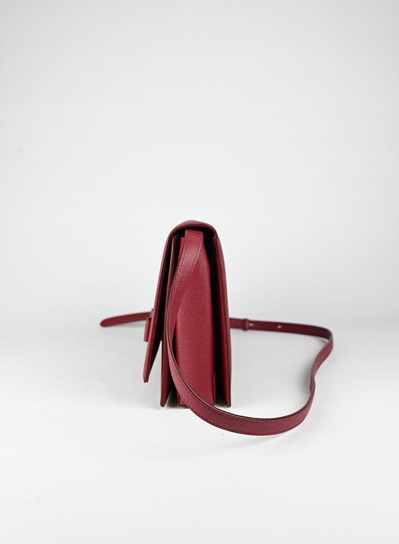 Ferragamo Borsa New Ginny in pelle bordeaux