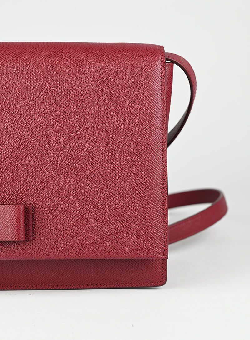 Ferragamo Borsa New Ginny in pelle bordeaux
