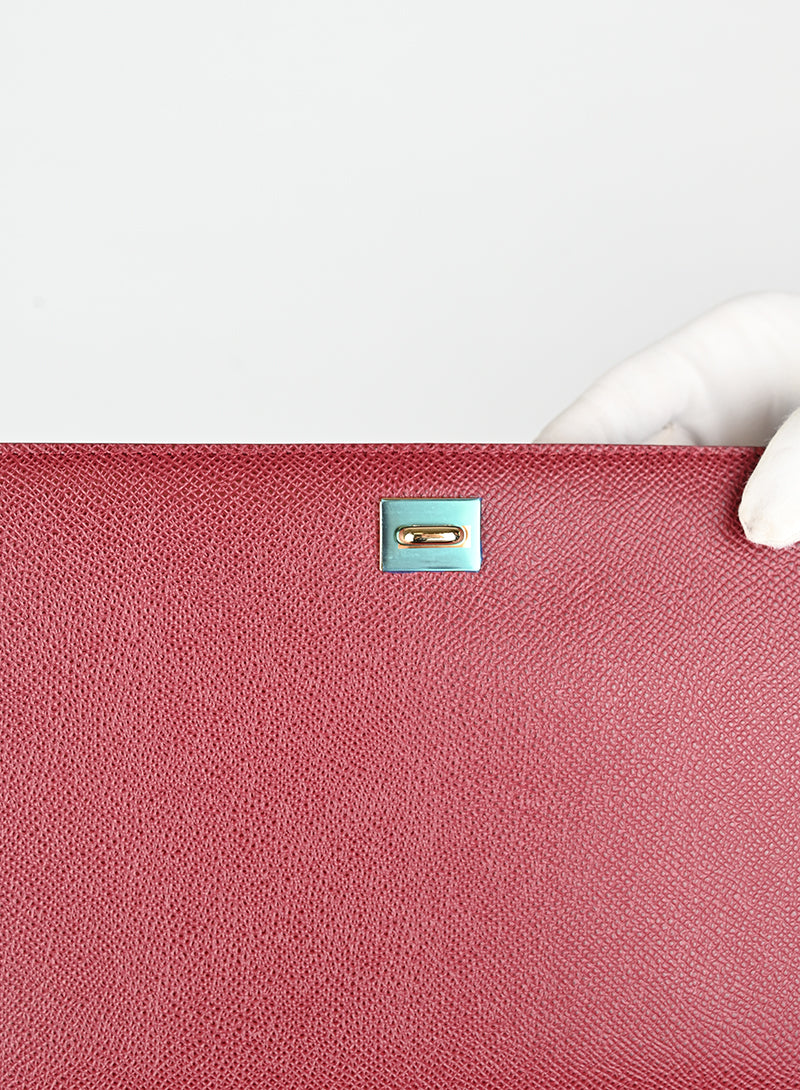 Ferragamo Borsa New Ginny in pelle bordeaux
