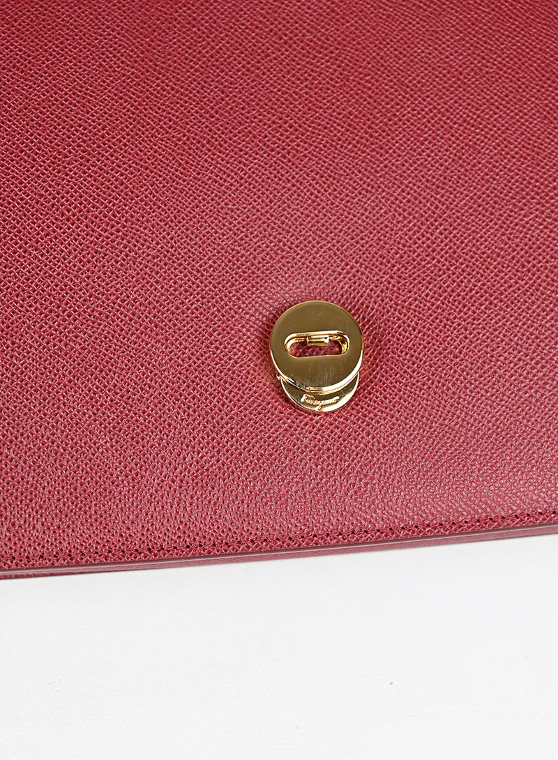 Ferragamo Borsa New Ginny in pelle bordeaux