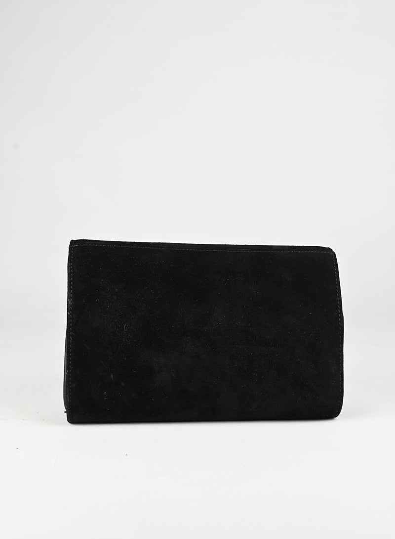 Salvatore Ferragamo Borsa a tracolla in suede nera