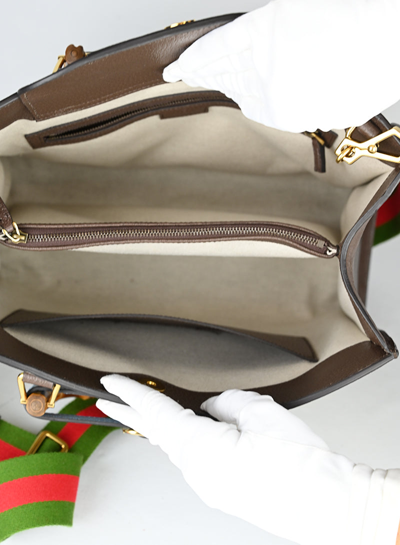 Gucci Borsa tote in canvas a fiori