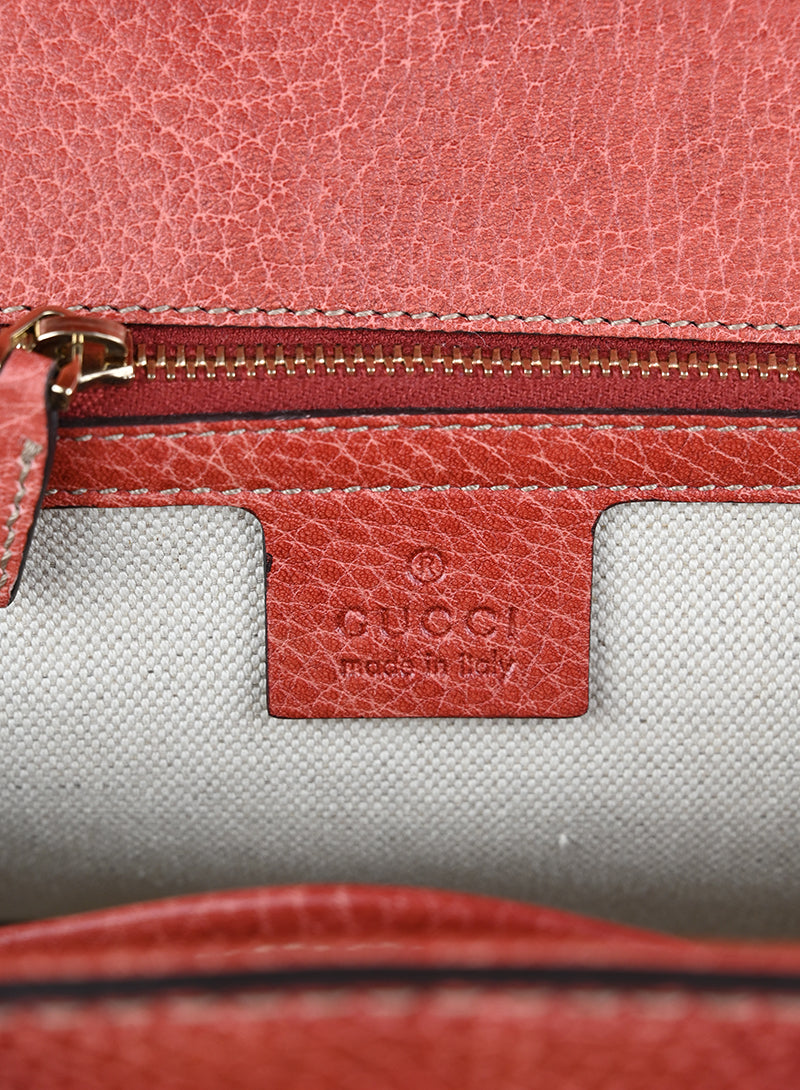 Gucci Borsa Bamboo in pelle rossa