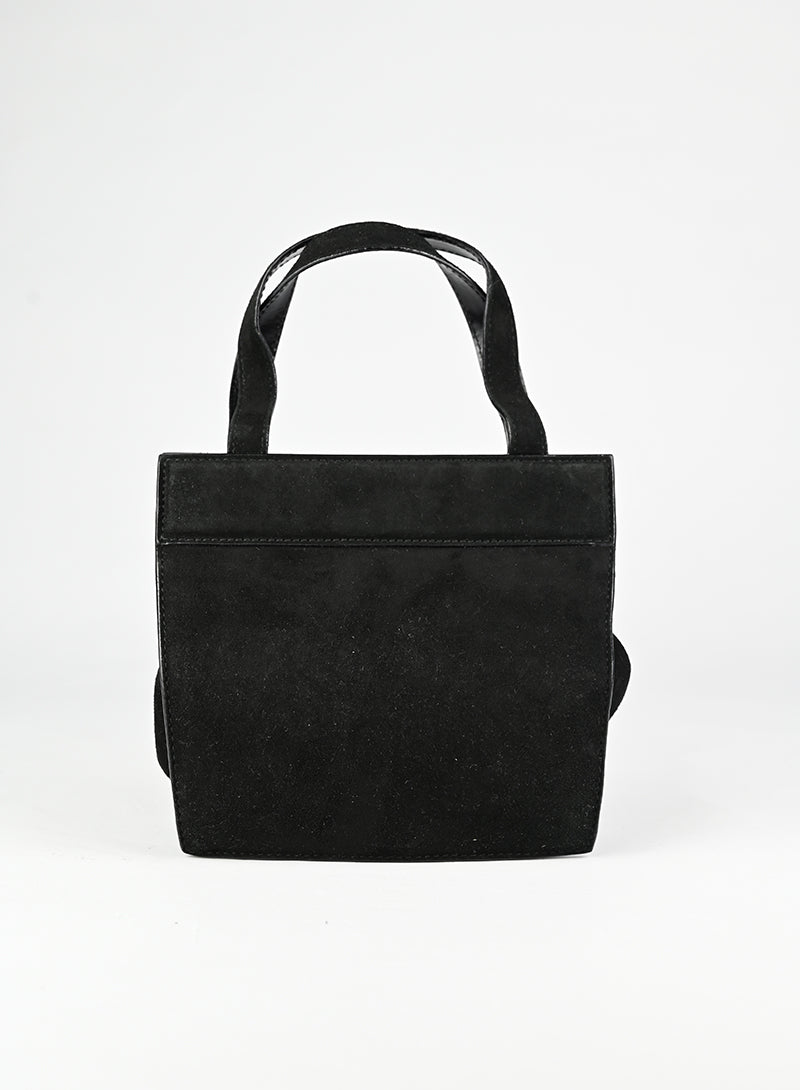 Gucci Borsa in suede nera