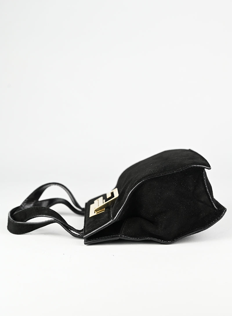Gucci Borsa in suede nera