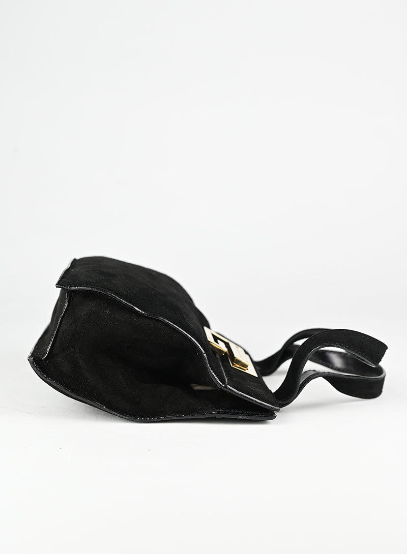 Gucci Borsa in suede nera