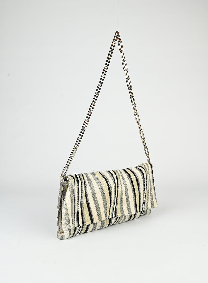 Gucci Borsa con perline bianca e nera