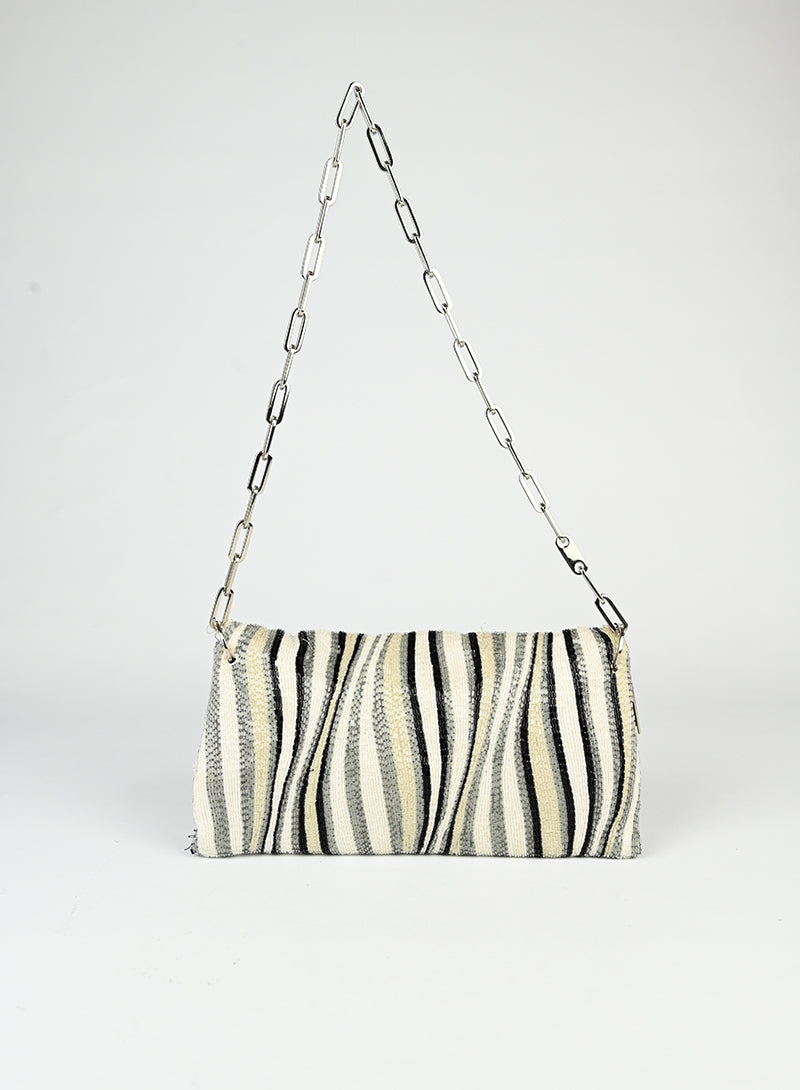 Gucci Borsa con perline bianca e nera