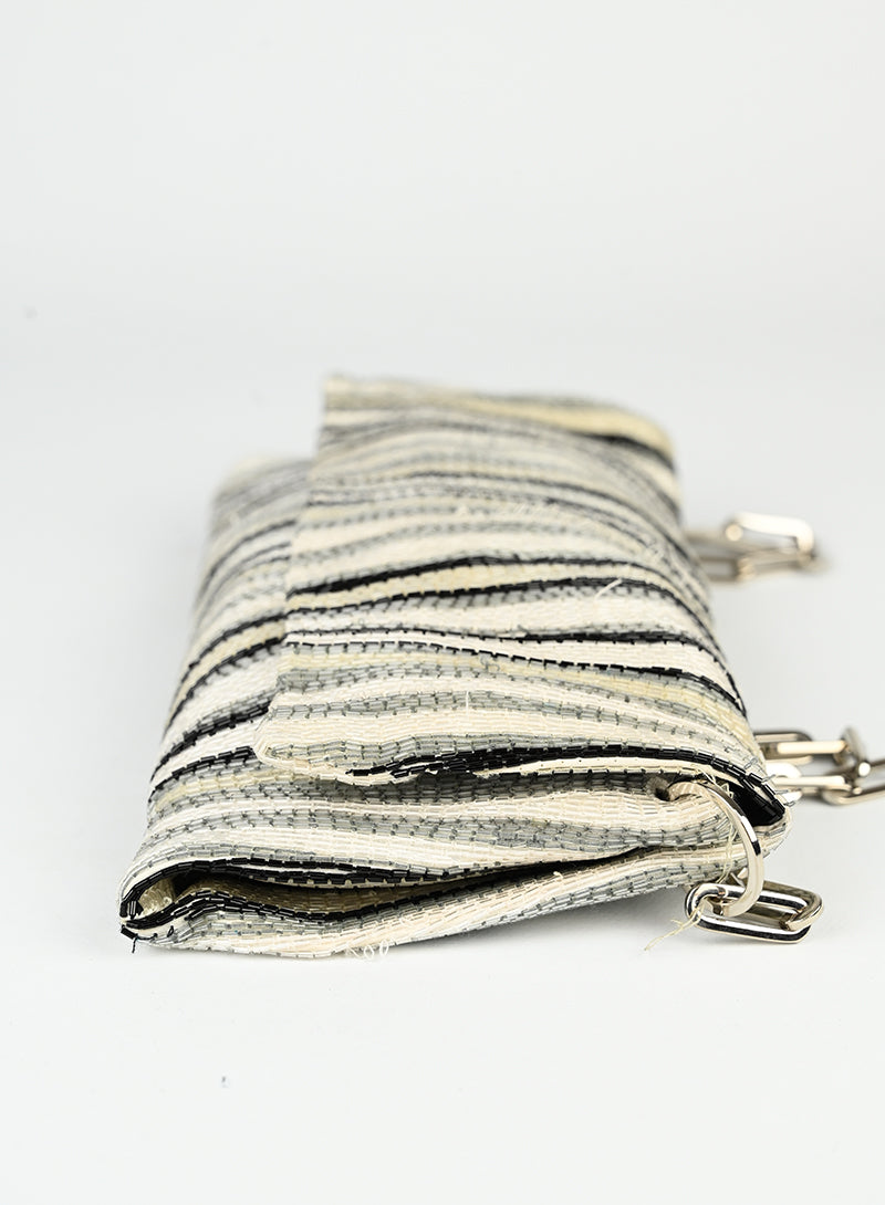 Gucci Borsa con perline bianca e nera