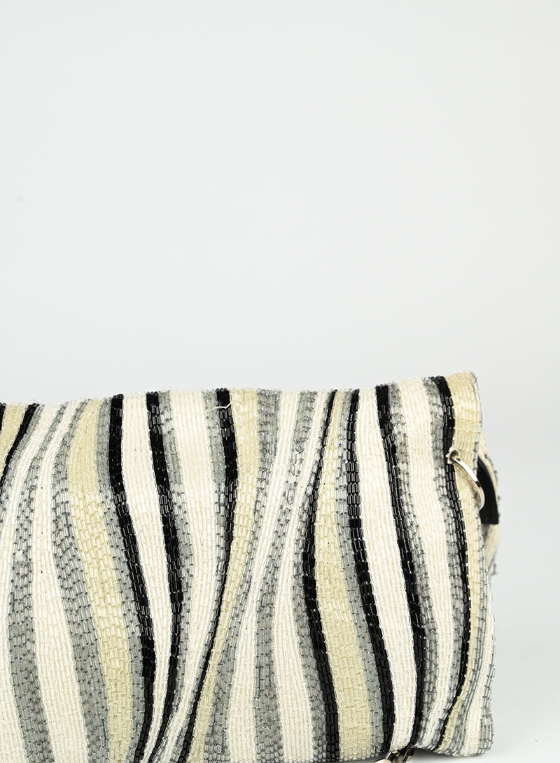 Gucci Borsa con perline bianca e nera