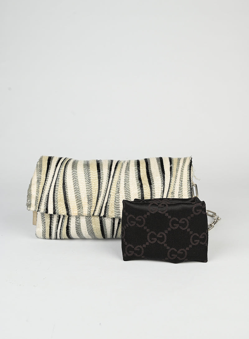 Gucci Borsa con perline bianca e nera