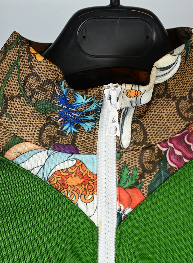 Gucci Felpa stampa Monogram e fiori - Tg. M