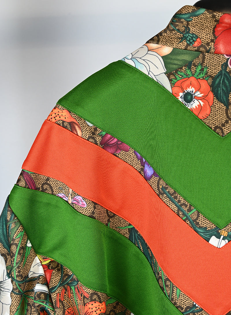 Gucci Felpa stampa Monogram e fiori - Tg. M
