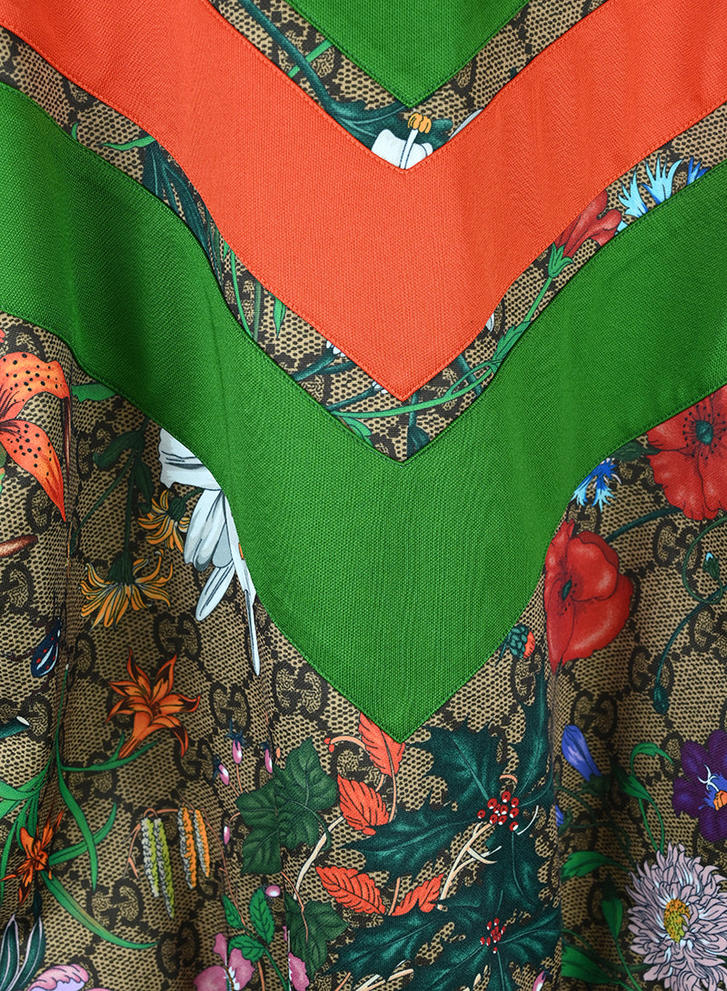 Gucci Felpa stampa Monogram e fiori - Tg. M