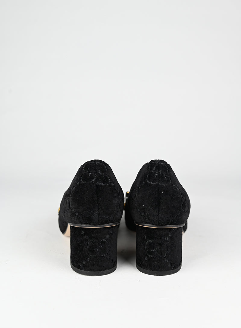 Gucci Mocassini Sylvie in suede nero - N. 37 ½