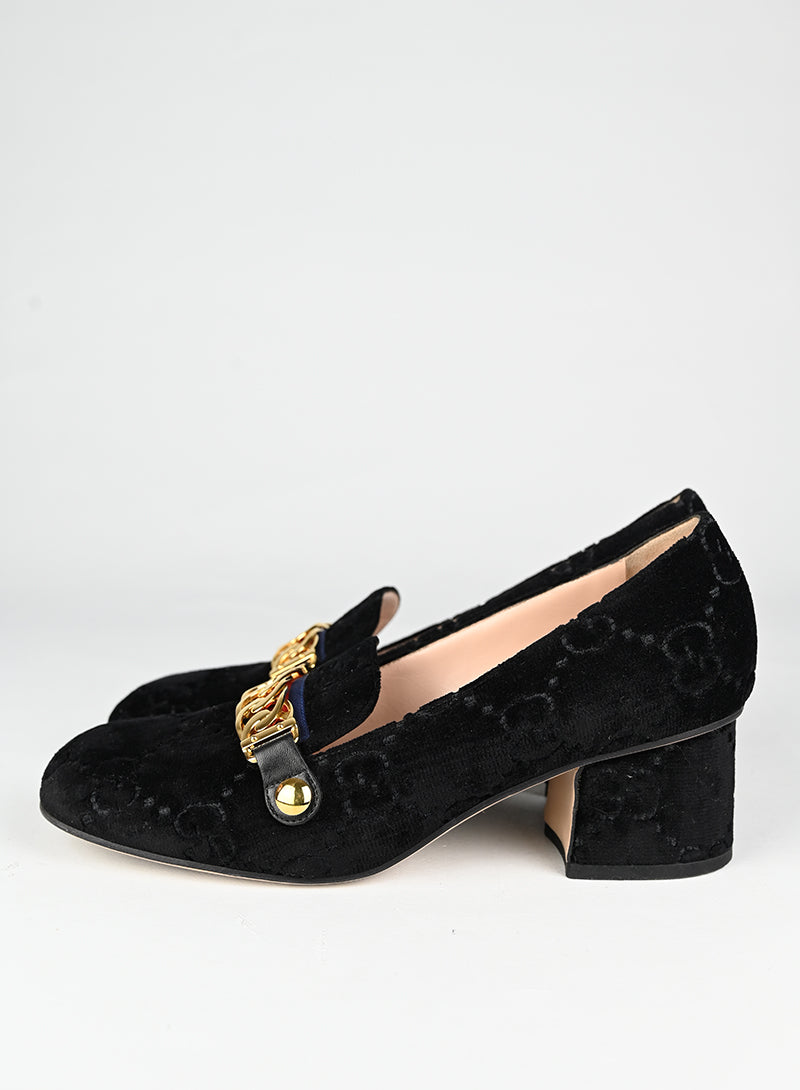 Gucci Mocassini Sylvie in suede nero - N. 37 ½
