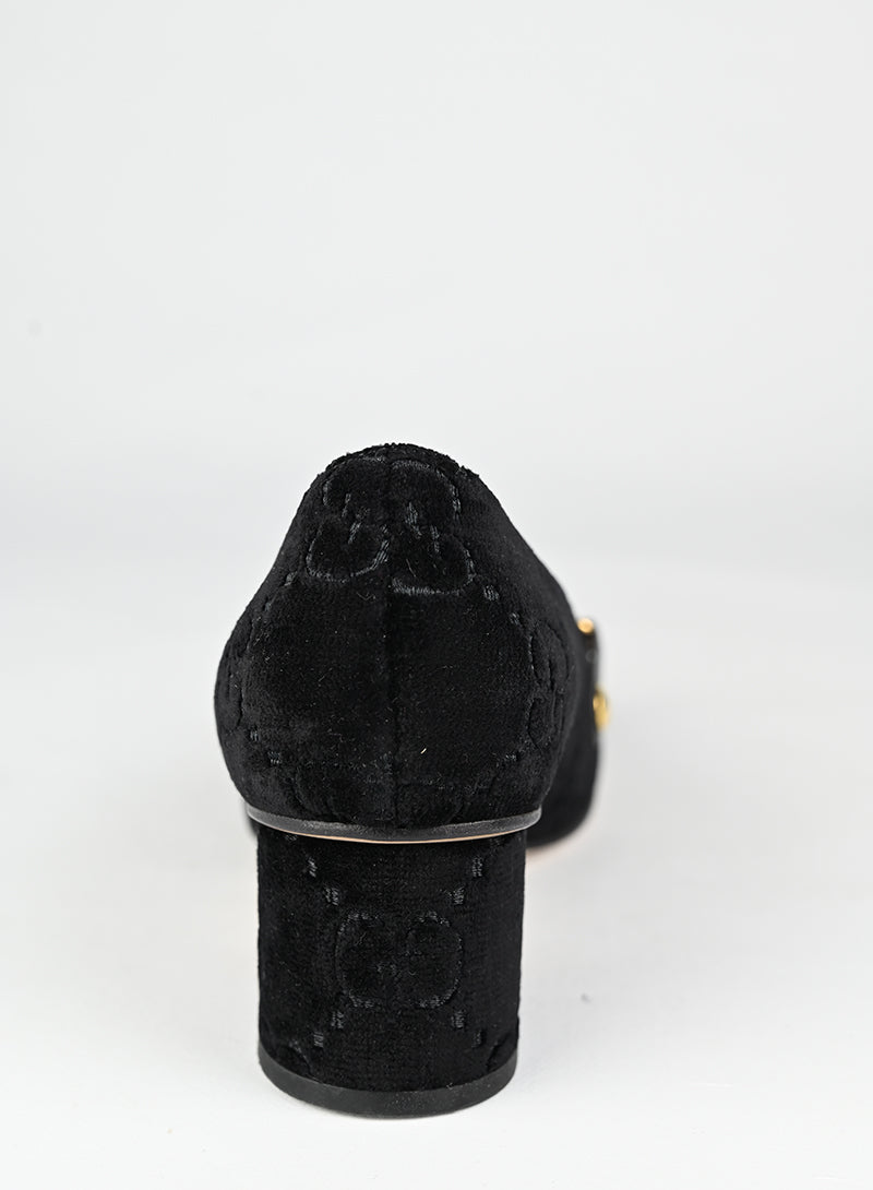 Gucci Mocassini Sylvie in suede nero - N. 37 ½