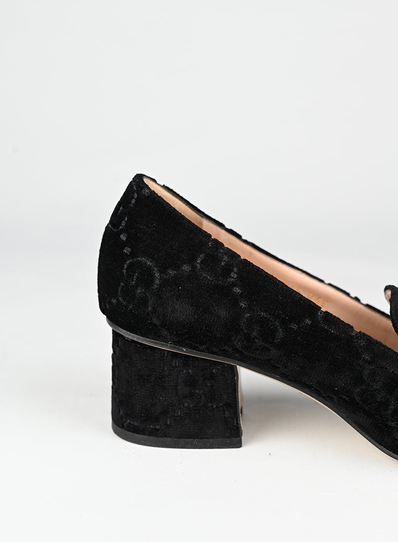 Gucci Mocassini Sylvie in suede nero - N. 37 ½