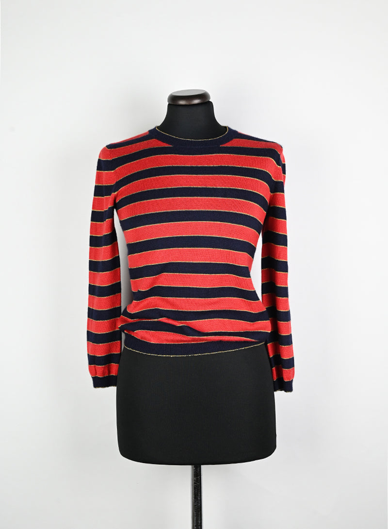 Gucci Pullover a righe rosso e blu - Tg. 40