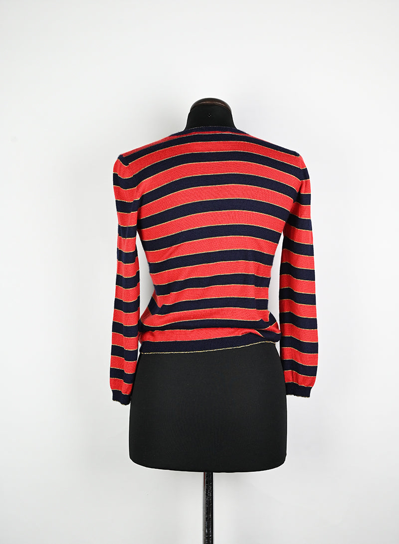 Gucci Pullover a righe rosso e blu - Tg. 40