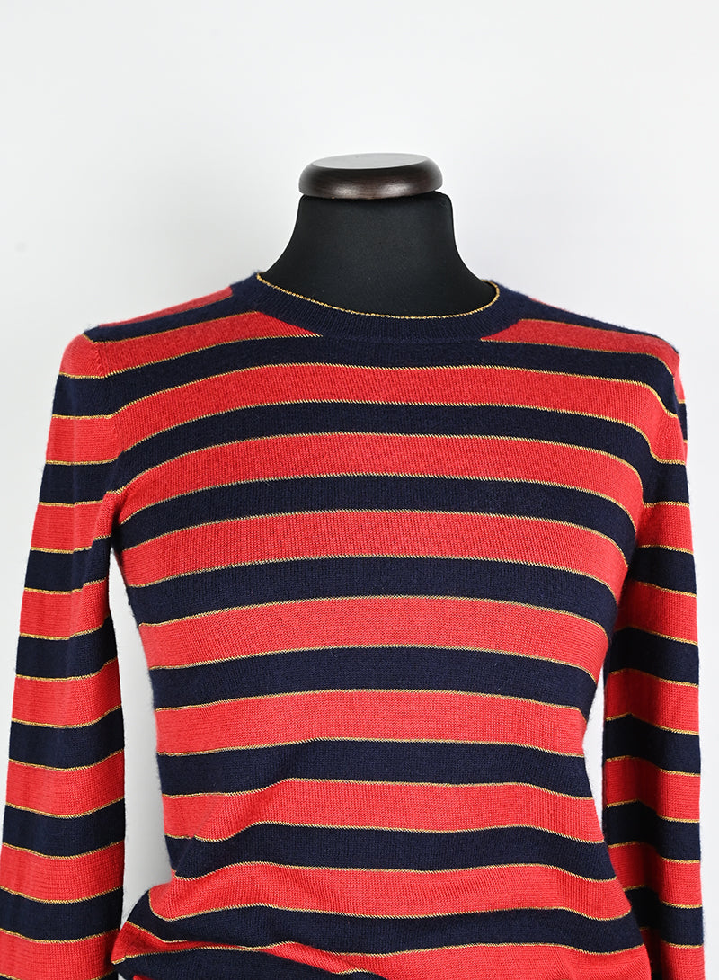 Gucci Pullover a righe rosso e blu - Tg. 40