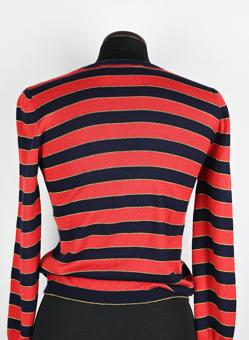 Gucci Pullover a righe rosso e blu - Tg. 40