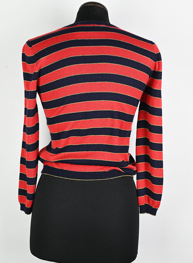 Gucci Pullover a righe rosso e blu - Tg. 40