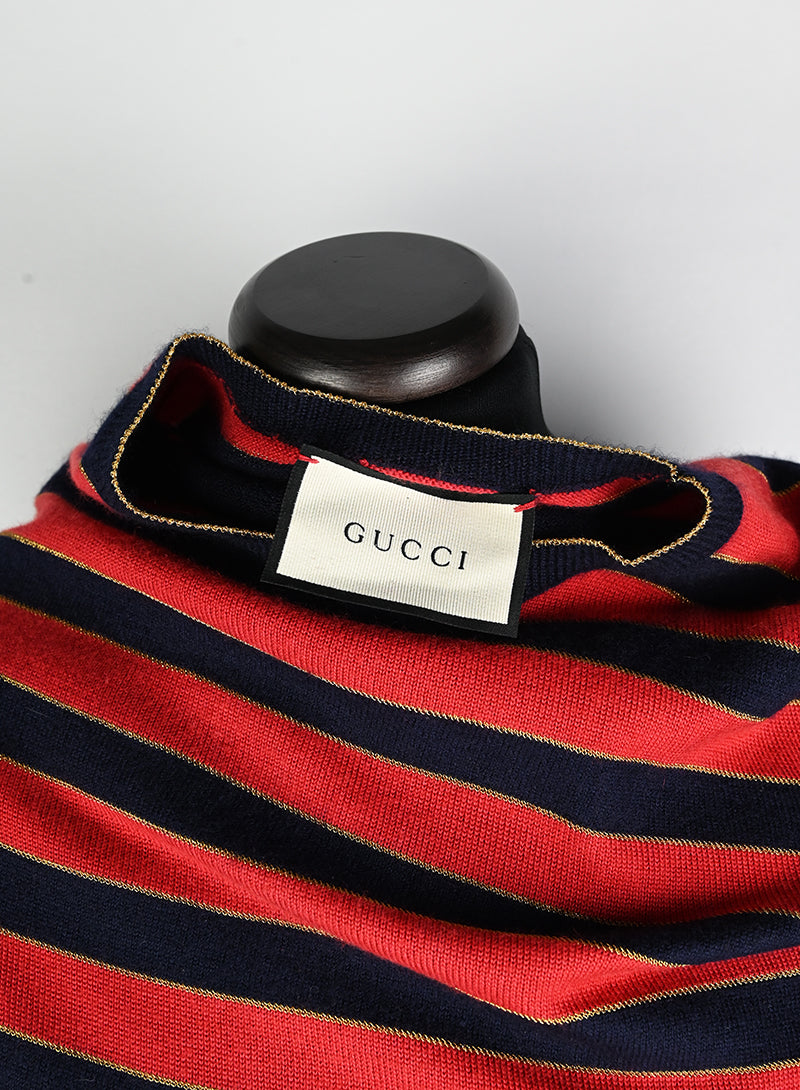 Gucci Pullover a righe rosso e blu - Tg. 40