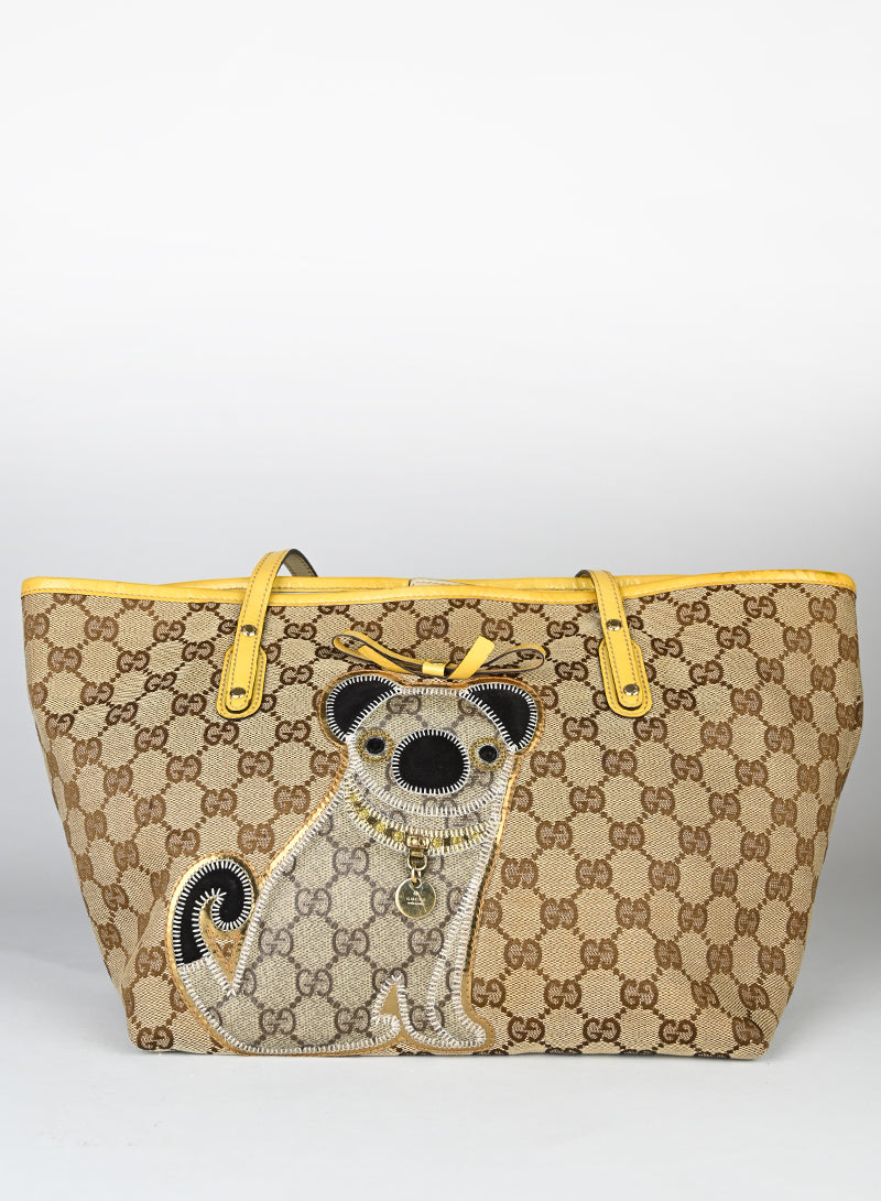 Gucci Shopper Gucci Dog in canvas