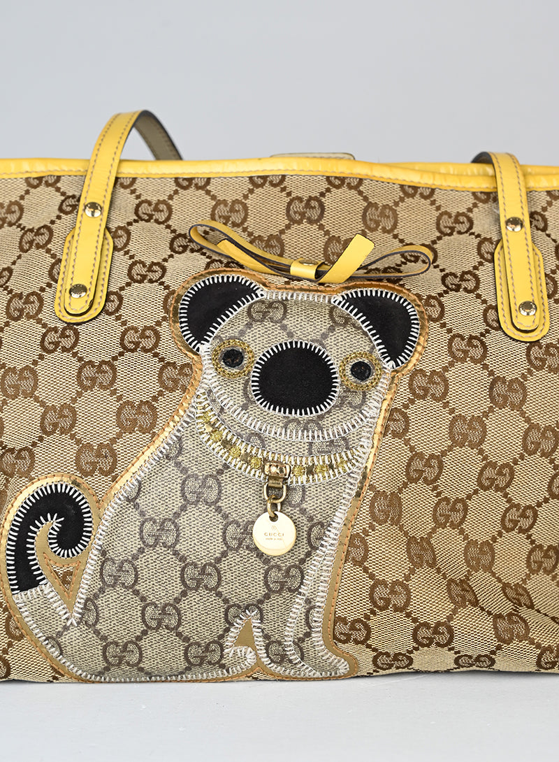 Gucci Shopper Gucci Dog in canvas