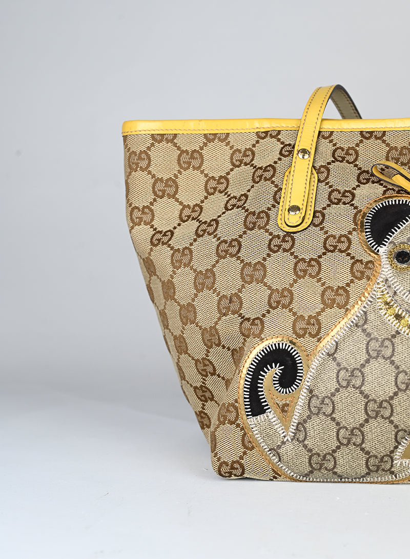 Gucci Shopper Gucci Dog in canvas