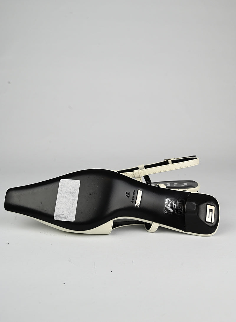 Gucci Slingback in pelle bianche - N. 37