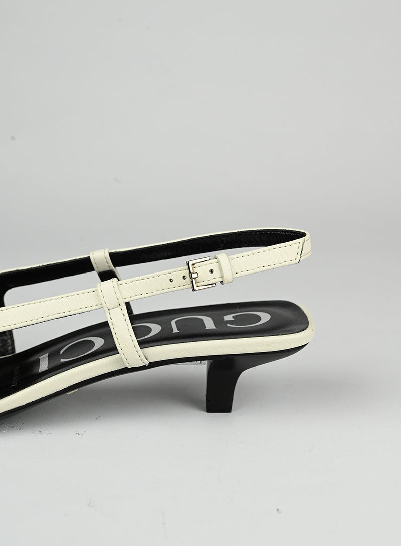 Gucci Slingback in pelle bianche - N. 37