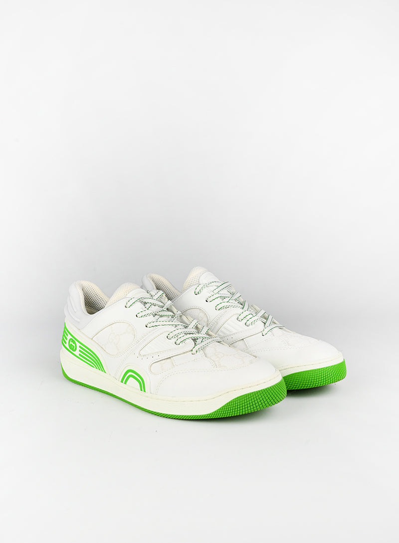 Gucci Sneakers Basket bianche e verdi - N. 40