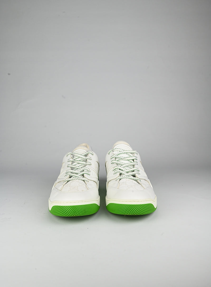 Gucci Sneakers Basket bianche e verdi - N. 40