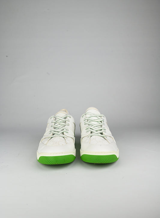 Gucci Sneakers Basket bianche e verdi - N. 40