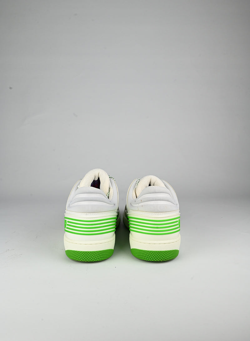 Gucci Sneakers Basket bianche e verdi - N. 40
