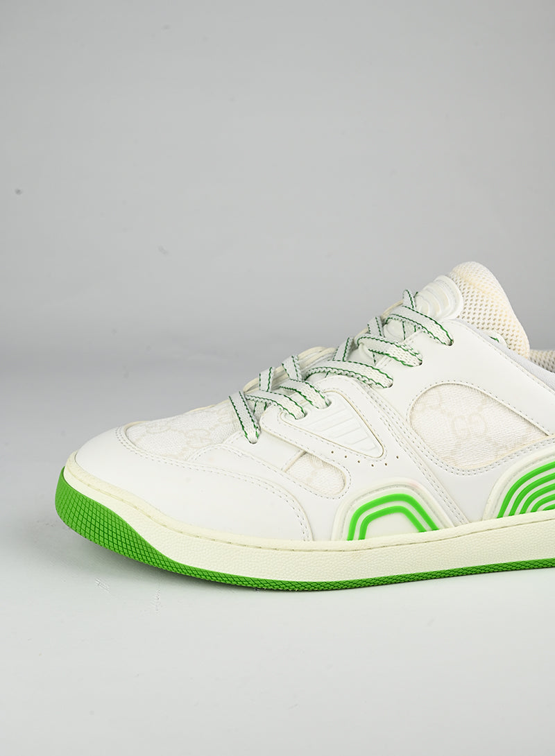Gucci Sneakers Basket bianche e verdi - N. 40