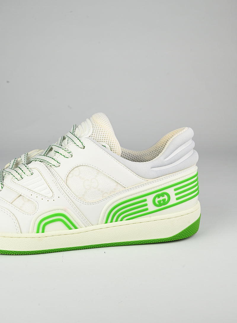 Gucci Sneakers Basket bianche e verdi - N. 40