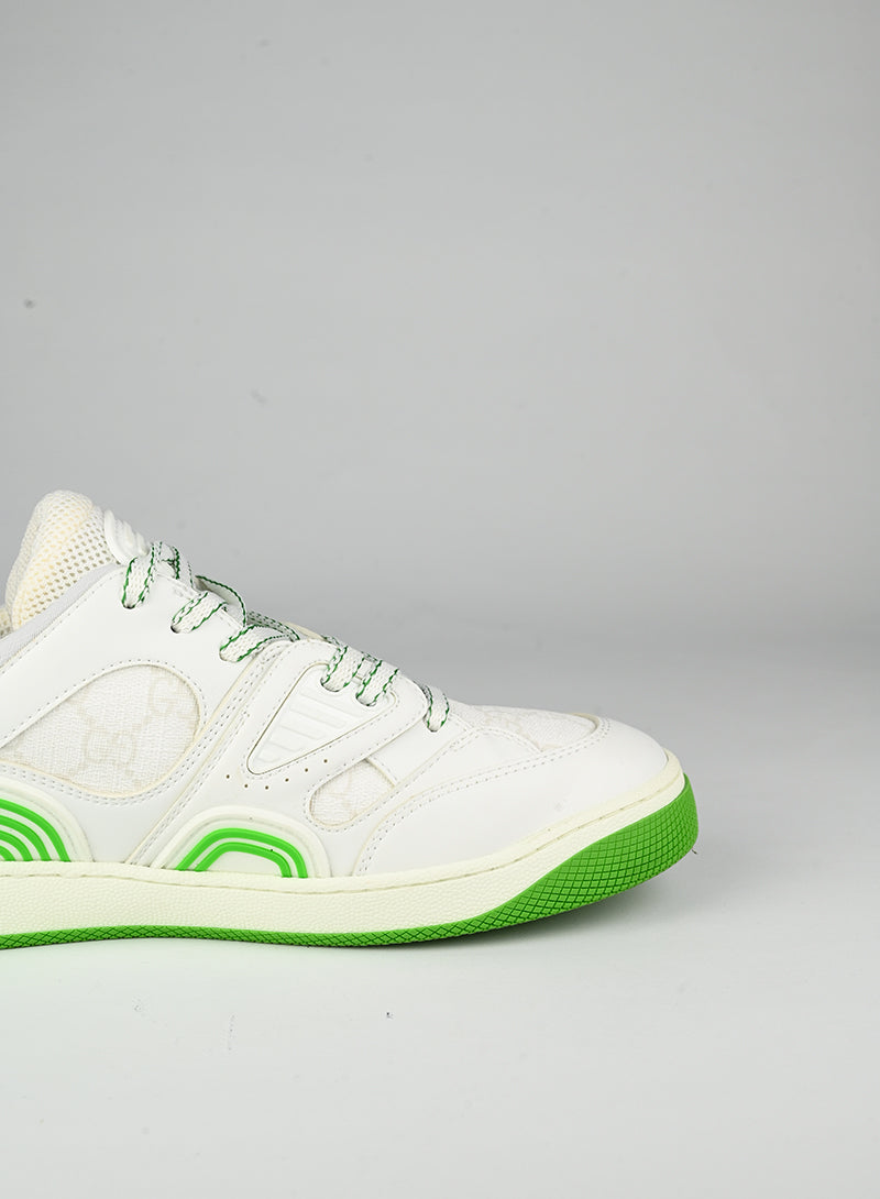 Gucci Sneakers Basket bianche e verdi - N. 40