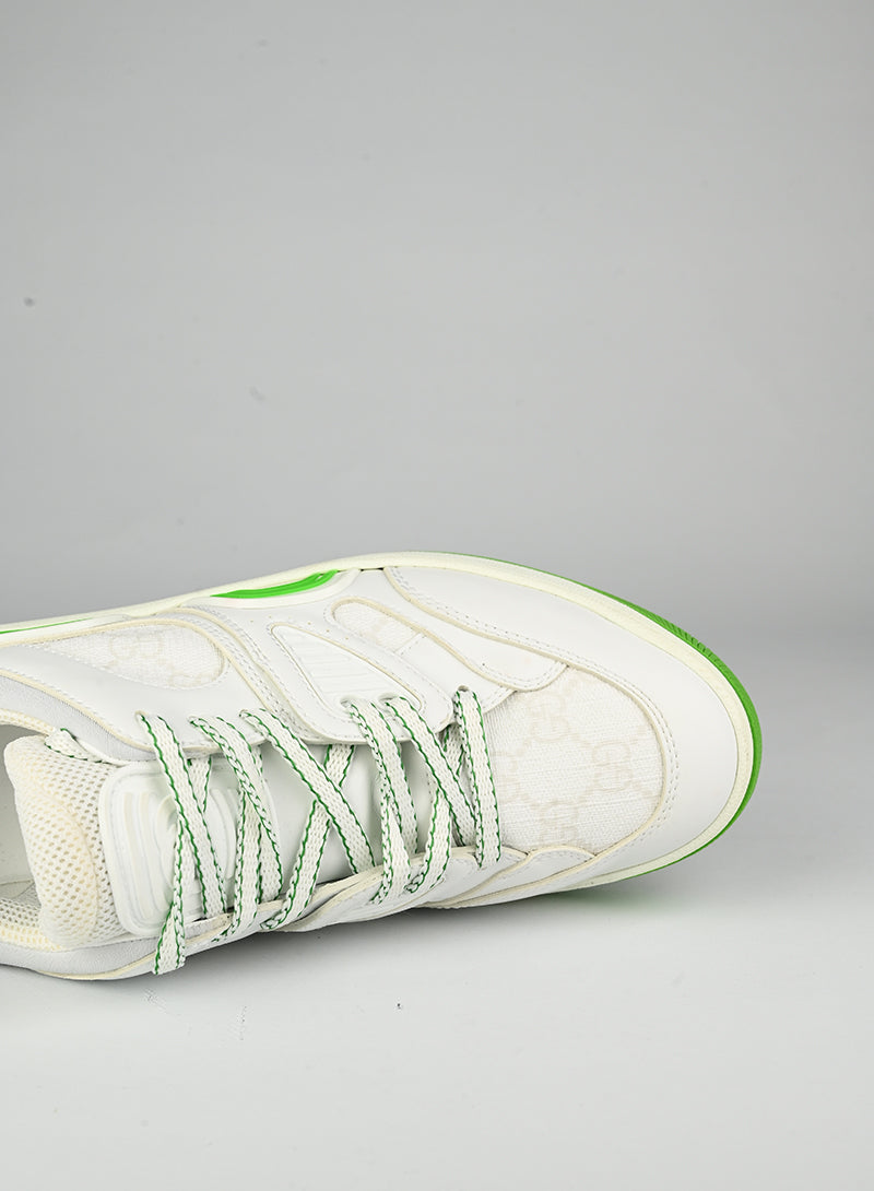 Gucci Sneakers Basket bianche e verdi - N. 40