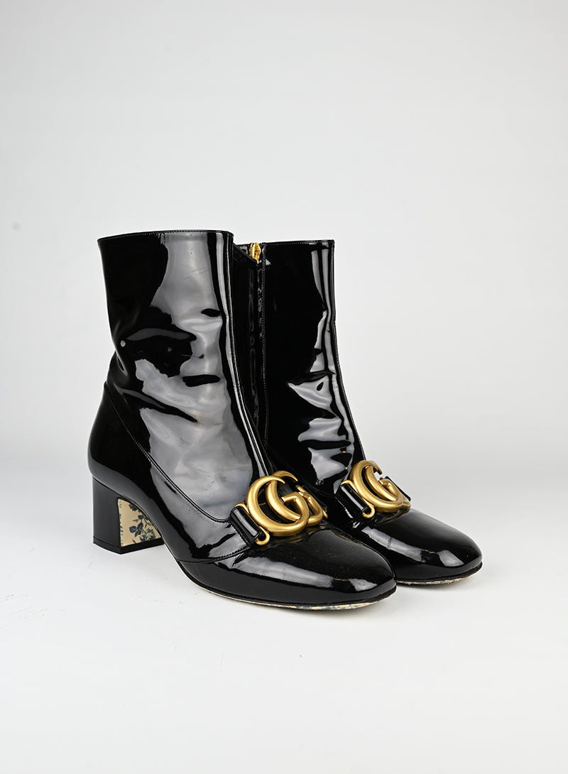 Gucci Stivaletti in vernice neri - N. 38