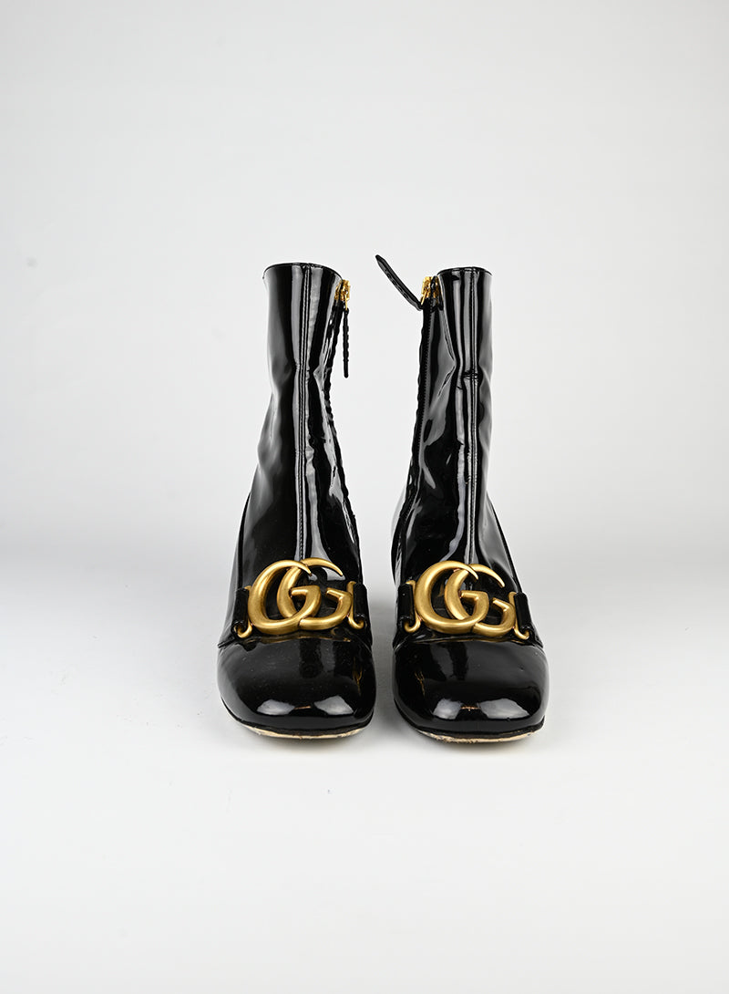 Gucci Stivaletti in vernice neri - N. 38